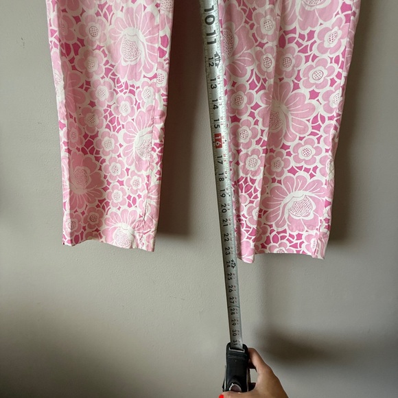 Vintage Lilly Pulitzer pink floral slacks pants 2 - Picture 6 of 9